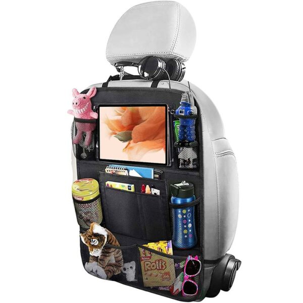 Organizator auto pentru spatarul scaunului, cu 10 buzunare, 60x40cm, negru - Image 13