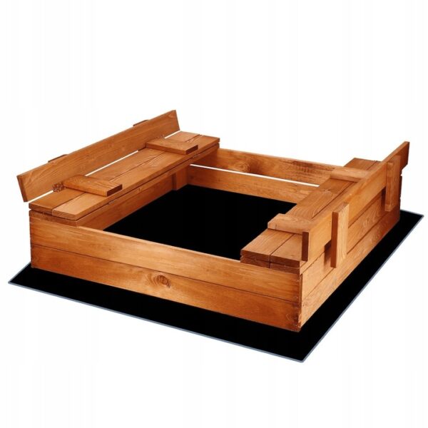 Paddá alakítható tetős homokozó 98x98cm, barna - Image 2