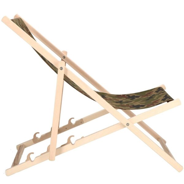 Összecsukható heverő bükkfából, önszerelhető, 120kg, terepszínű - Image 6