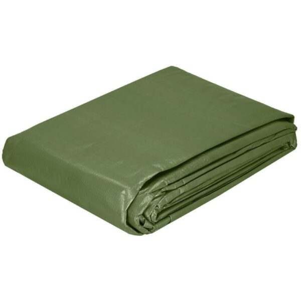 Prelata din polietilena impermeabila laminata, 120g/m2, 2x4m, verde - Image 7