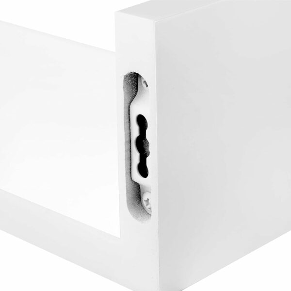 SONGMICS 3 db lebegő fali polc készlet, fényes MDF, 30/45/60 cm, fehér - Image 7