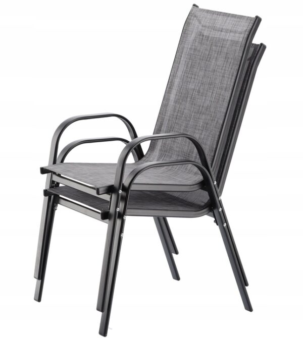 Set mobilier gradina textilene, 2 scaune, 1 canapea si 1 masa, gri deschis - Image 10