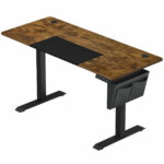 SONGMICS Íróasztal elektromos magasságállítással, memória 4 magassággal, 60x140x(72-120)cm, rusztikus barna