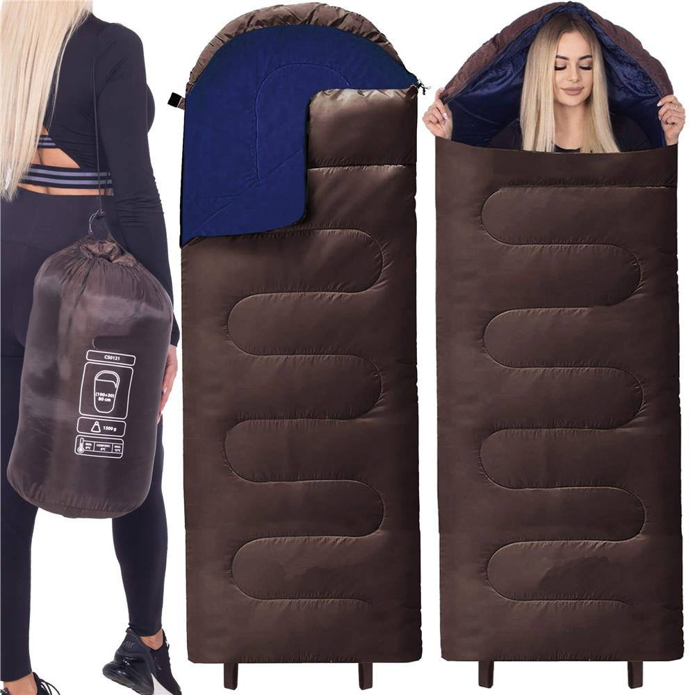 Hálózsák, hordtáskával, 220x80cm, 0-15 fok, barna - Image 3