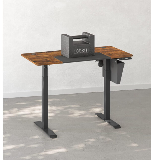 SONGMICS Íróasztal elektromos magasságállítással, memória 4 magassággal, 60x140x(72-120)cm, rusztikus barna - Image 9