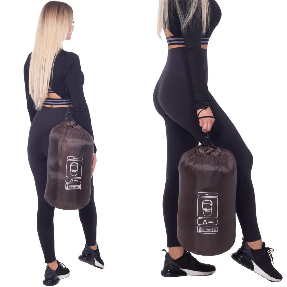 Hálózsák, hordtáskával, 220x80cm, 0-15 fok, barna - Image 9