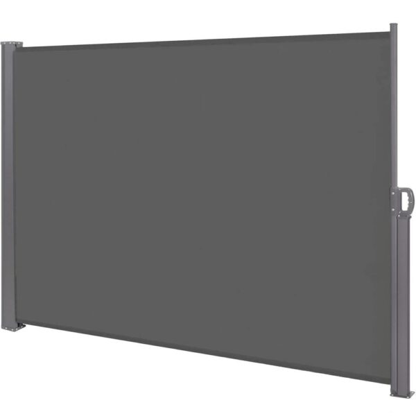 Belátásgátló paraván kertbe, kihúzható, rögzítő rendszerrel együtt, 160x250 cm, szürke - Image 2