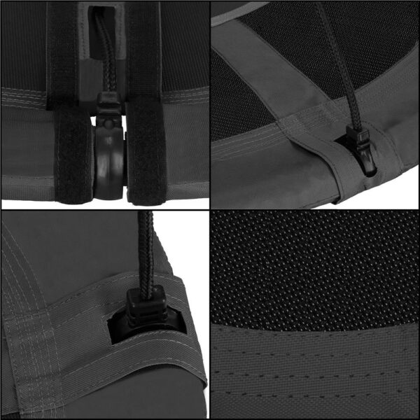 Leagan tip cuib 110cm, inaltime reglabila, 150 kg, Gri - Image 14