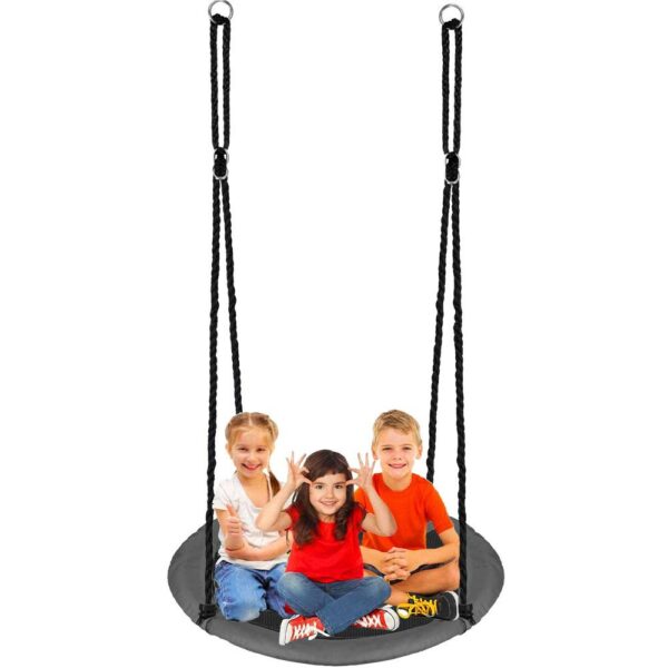 Leagan tip cuib 110cm, inaltime reglabila, 150 kg, Gri - Image 2