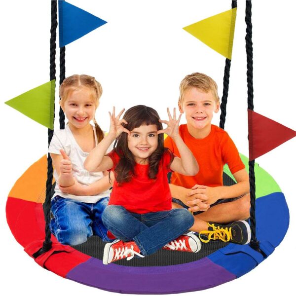 Leagan tip cuib 100cm, inaltime reglabila, 150 kg, Multicolor - Image 21