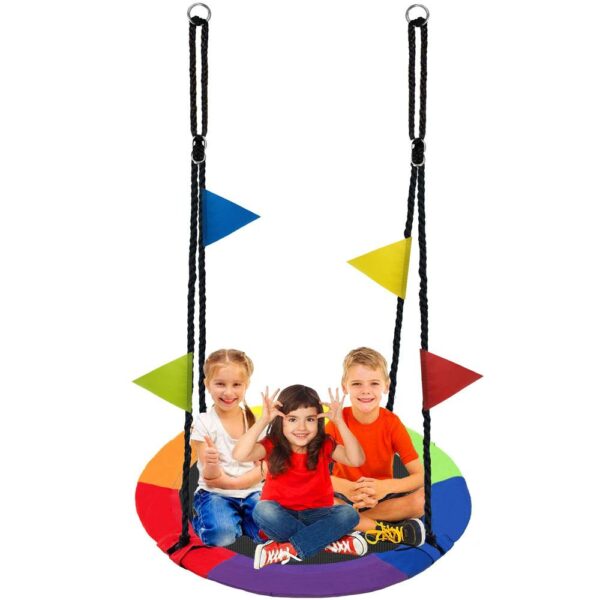 Leagan tip cuib 100cm, inaltime reglabila, 150 kg, Multicolor - Image 22