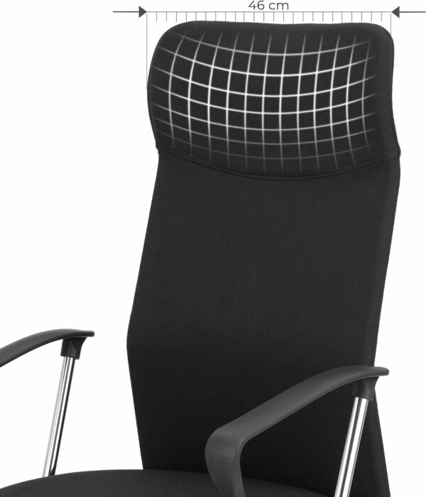 SONGMICS Ergonomikus irodai szék tárgyalóba, forgatható, párnázott, állítható magasságú és összecsukható, fekete - Image 6
