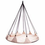 Kerti hinta XXL Sersimo, függőágyas típusú, 150cm, krém