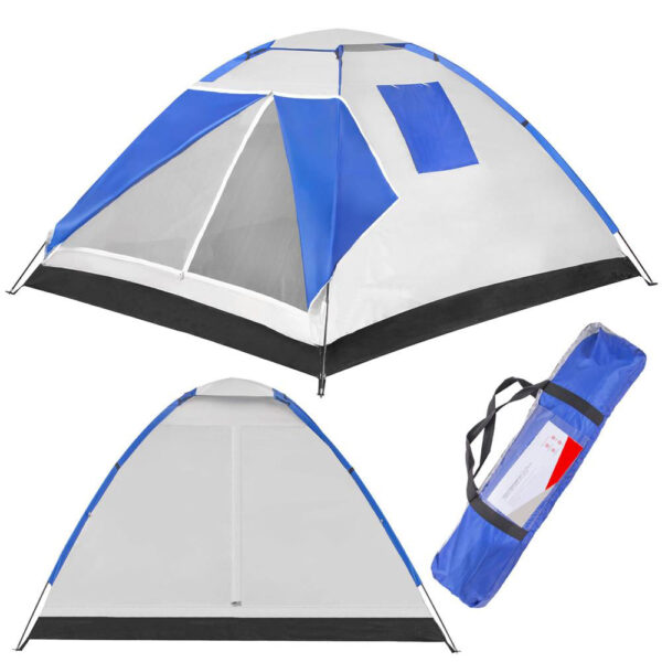 Cort plaja sau camping, impemeabil, cu protectie UV, 4 locuri, 210x240x130cm, gri albastru - Image 19