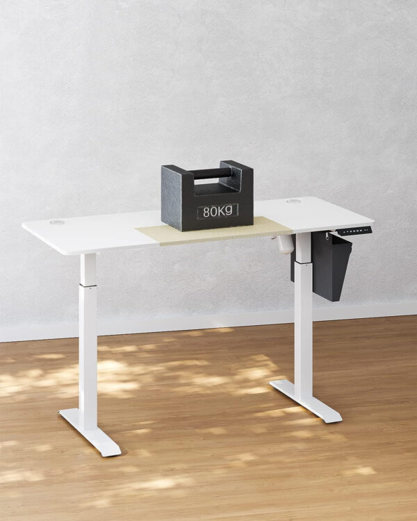 SONGMICS Íróasztal elektromos magasságállítással, memória 4 magassággal, 60x140x(72-120)cm, fehér - Image 4