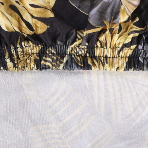 Husa pentru scaun, marime universala, poliester si spandex, 38x70cm, gri si galben - Image 10