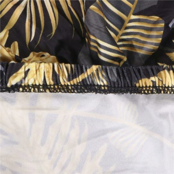 Husa pentru scaun, marime universala, poliester si spandex, 38x70cm, gri si galben - Image 11