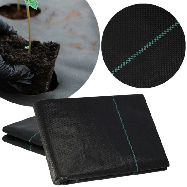 Folie agrotextil, mulcire, antiburuieni, filtru UV, 10 x 3.2metri, 70g/m2, negru - Image 9