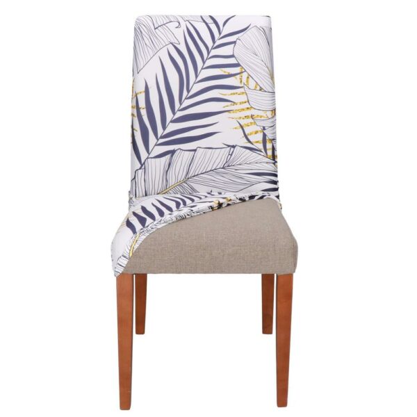 Székhuzat készlet, 4 db, univerzális méret, poliészter és spandex, 38x70cm, fehér, sötétkék árnyalatai, sárga - Image 12