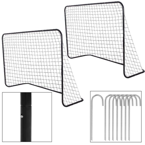 Set 2 porti de fotbal metalice, 122x183cm, profil 25mm, cu elemente de fixare - Image 13