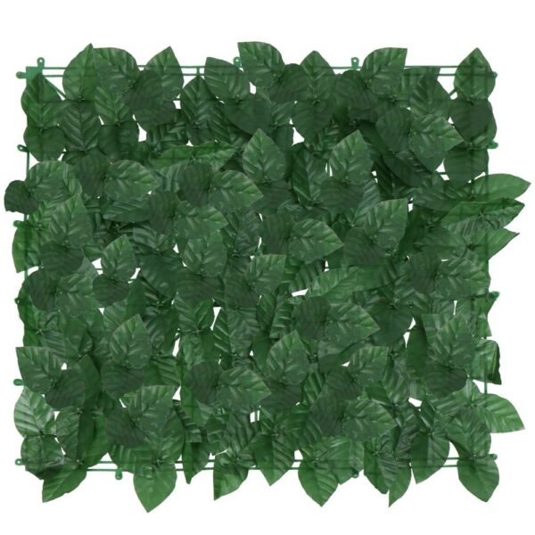 Panou paravan cu frunze artificiale pentru gard sau balcon, 100x300cm, verde inchis - Image 12