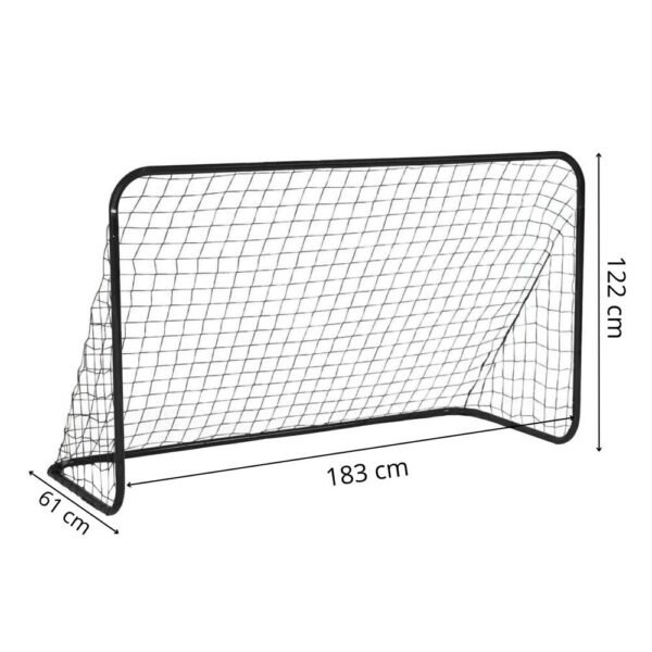 Set 2 porti de fotbal metalice, 122x183cm, profil 25mm, cu elemente de fixare - Image 14