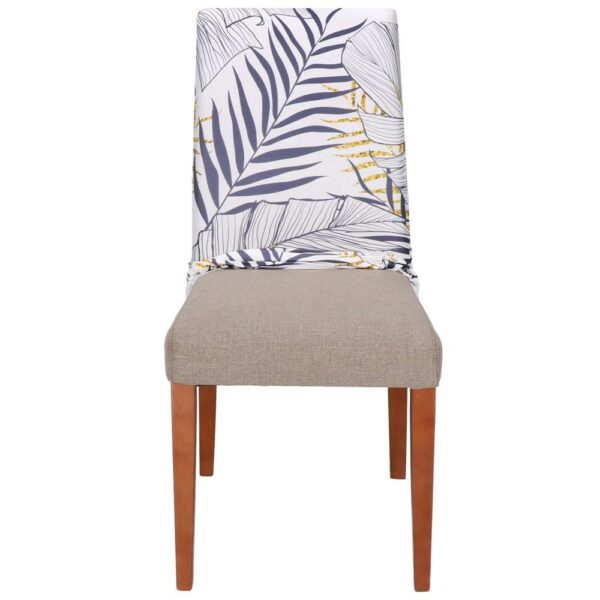 Székhuzat készlet, 4 db, univerzális méret, poliészter és spandex, 38x70cm, fehér, sötétkék árnyalatai, sárga - Image 13