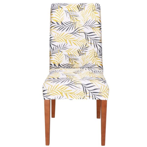 4 db székhuzat készlet, univerzális méret, poliészter és spandex, 38x70 cm, fehér, szürke és sárga - Image 14