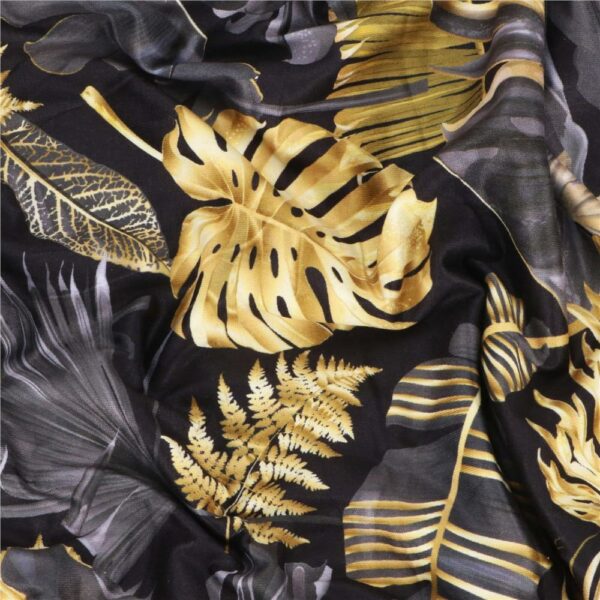 Husa pentru scaun, marime universala, poliester si spandex, 38x70cm, gri si galben - Image 14