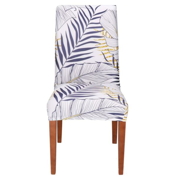 Székhuzat készlet, 4 db, univerzális méret, poliészter és spandex, 38x70cm, fehér, sötétkék árnyalatai, sárga - Image 14