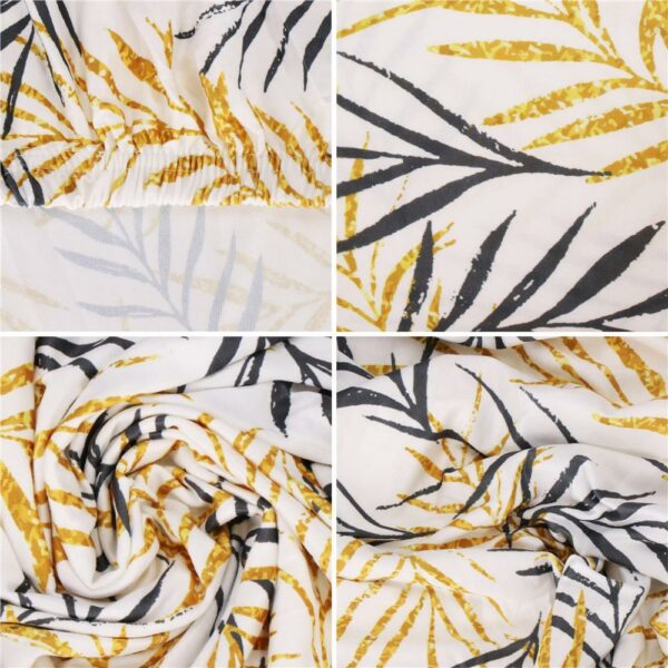 4 db székhuzat készlet, univerzális méret, poliészter és spandex, 38x70 cm, fehér, szürke és sárga - Image 15