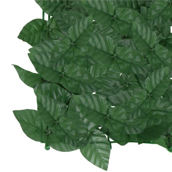 Panou paravan cu frunze artificiale pentru gard sau balcon, 100x300cm, verde inchis - Image 16