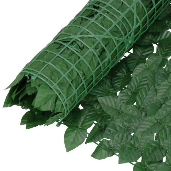 Panou paravan cu frunze artificiale pentru gard sau balcon, 100x300cm, verde inchis - Image 17