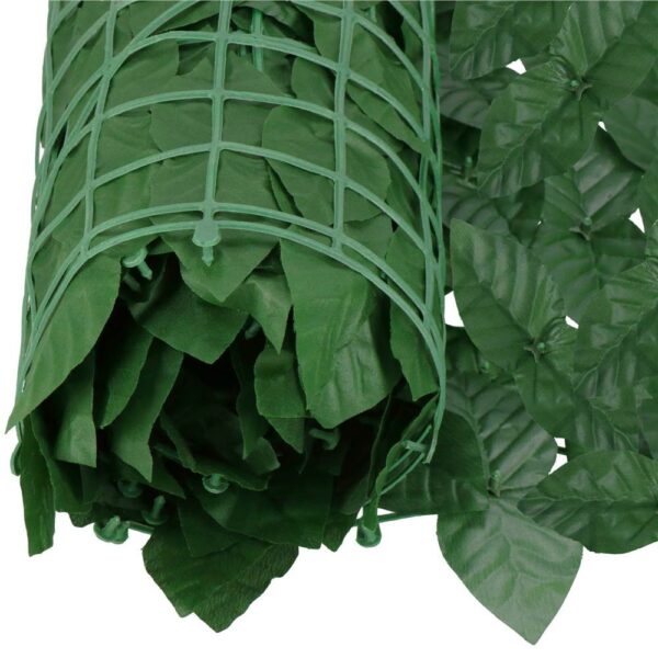 Panou paravan cu frunze artificiale pentru gard sau balcon, 100x300cm, verde inchis - Image 18