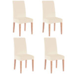 4 db univerzális üléshuzat készlet, univerzális méret, poliészter és spandex, 45 x 60 cm, bézs