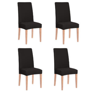4 db univerzális üléshuzat készlet, univerzális méret, poliészter és spandex, 45 x 60 cm, fekete