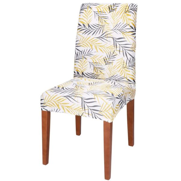 4 db székhuzat készlet, univerzális méret, poliészter és spandex, 38x70 cm, fehér, szürke és sárga - Image 4