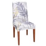 Székhuzat, univerzális méret, poliészter és spandex, 38x70 cm, fehér, sötétkék árnyalatai, sárga