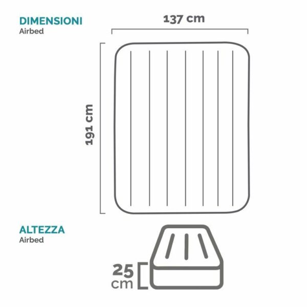 Intex Dura-Beam Downy felfújható matrac, 137x191x25cm - Image 4