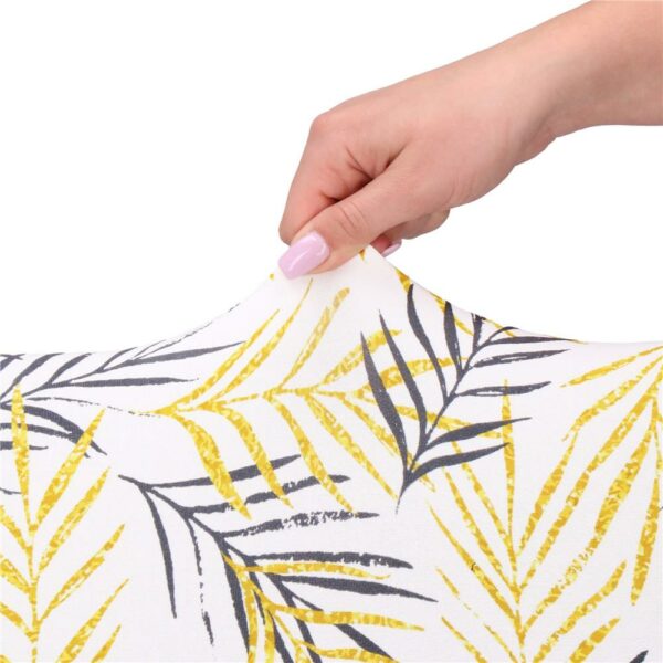 4 db székhuzat készlet, univerzális méret, poliészter és spandex, 38x70 cm, fehér, szürke és sárga - Image 6