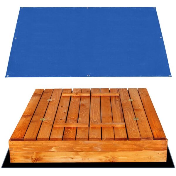 Fa homokozó, 2 paddal, 120x120cm - Image 5
