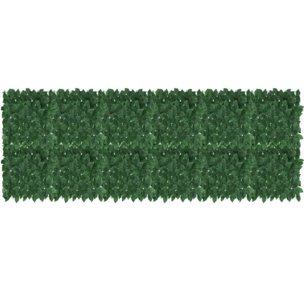 Panou paravan cu frunze artificiale pentru gard sau balcon, 100x300cm, verde inchis - Image 8