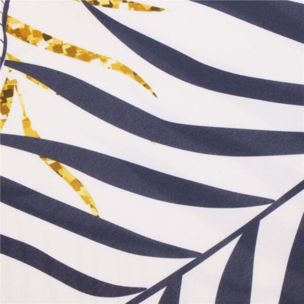 Székhuzat készlet, 4 db, univerzális méret, poliészter és spandex, 38x70cm, fehér, sötétkék árnyalatai, sárga - Image 8