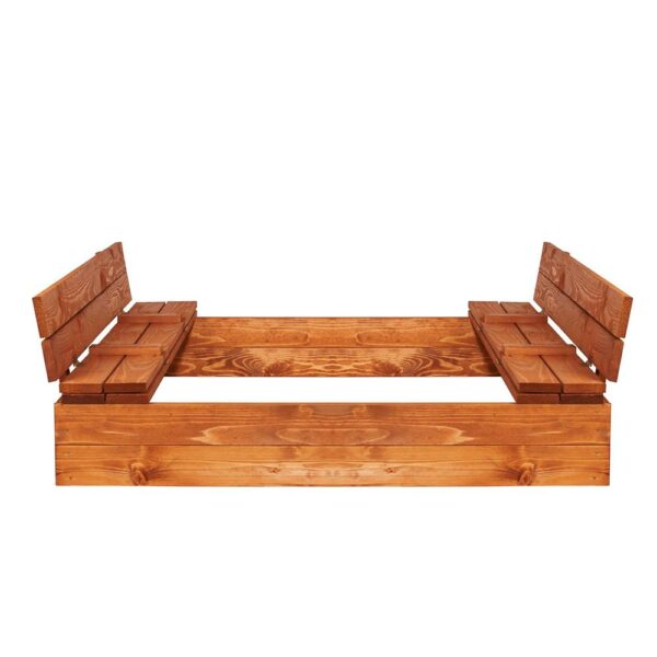 Fa homokozó, 2 paddal, 120x120cm - Image 7