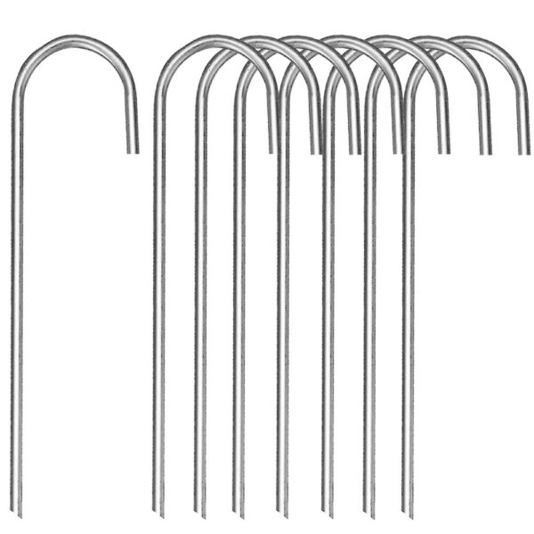 Set 2 porti de fotbal metalice, 122x183cm, profil 25mm, cu elemente de fixare - Image 9