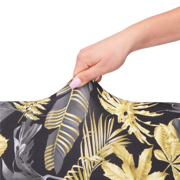 Husa pentru scaun, marime universala, poliester si spandex, 38x70cm, gri si galben - Image 9
