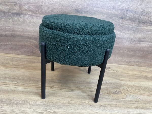 Gyerekszék, kerek, tárolóhellyel, 31x28cm, maximum 50kg, zöld - Image 5