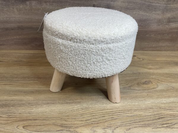 Gyerekszék, kerek, tárolóhellyel, 30x28cm, maximum 50kg, bézs - Image 2