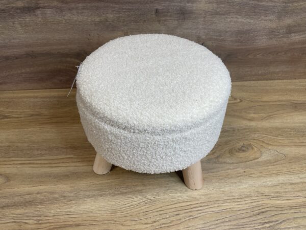 Gyerekszék, kerek, tárolóhellyel, 30x28cm, maximum 50kg, bézs - Image 3