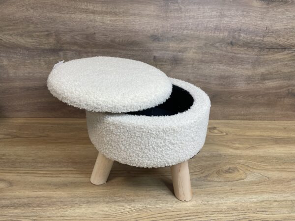 Gyerekszék, kerek, tárolóhellyel, 30x28cm, maximum 50kg, fehér - Image 11